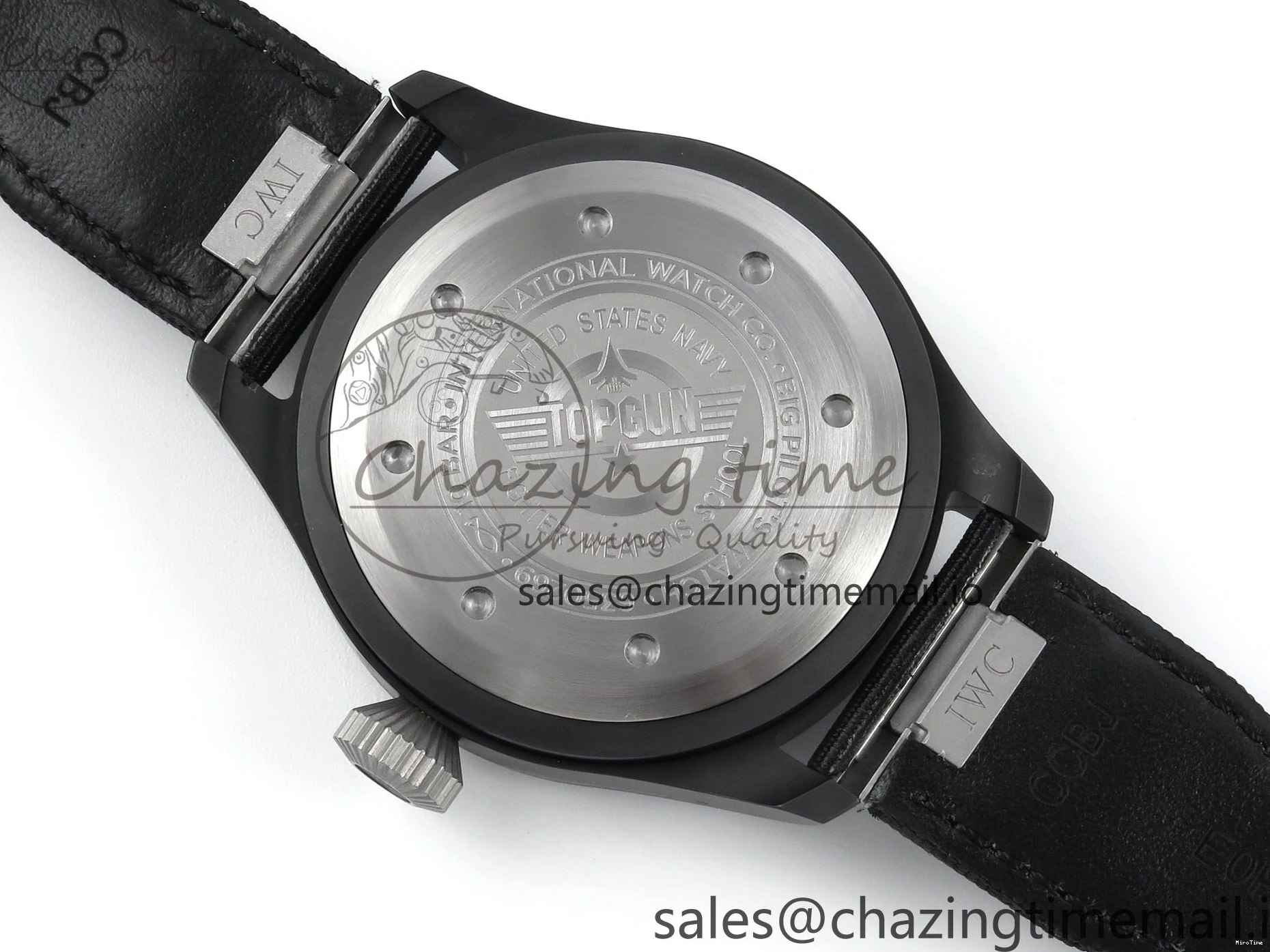MIROTIME 1229 Durable Pilot Top Gun IW326901 M+F 1:1 Best Edition Black Dial on Black Nylon Strap MY 7003